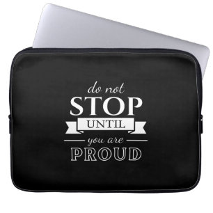Stijlvolle en positieve tekst voor motiveringscita laptop sleeve