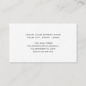 Stijlvolle en professionele typografie Classic Bla Visitekaartje (Achterkant)