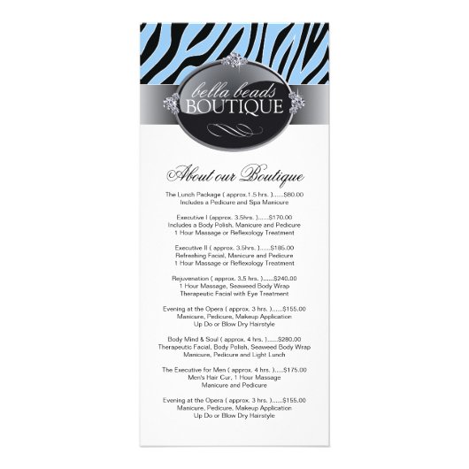 Stijlvolle en Sassy Boutique Rack Kaart (Voorkant)