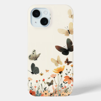 "Stijlvolle en Schattigee vlindervormige telefoonh iPhone 15 Case