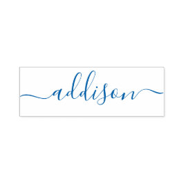 Stijlvolle en trendy blauwe minimalistische meid  zelfinktende stempel