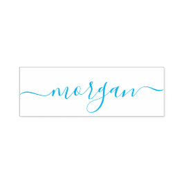 Stijlvolle en trendy blauwe minimalistische meisje  zelfinktende stempel