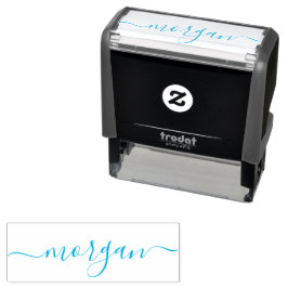 Stijlvolle en trendy blauwe minimalistische meisje  zelfinktende stempel