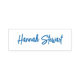 Stijlvolle en trendy blauwe minimalistische meisje  zelfinktende stempel
