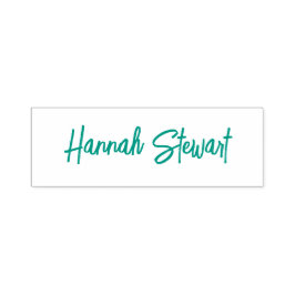 Stijlvolle en Trendy Blauwgroen Groene Minimalisti Zelfinktende Stempel