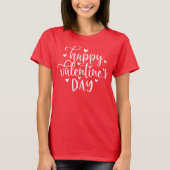 Stijlvolle en trendy Happy Valentijnsdag T-shirt (Voorkant)