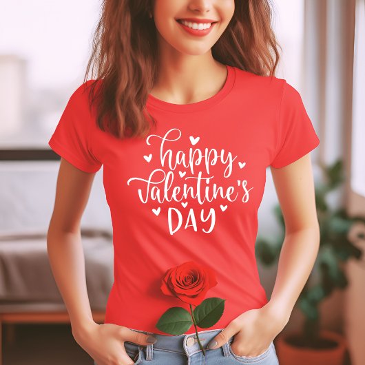 Stijlvolle en trendy Happy Valentijnsdag T-shirt
