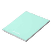 Stijlvolle en trendy Mint Green Minimalist Girly Notitieblok (Linkerzijde)