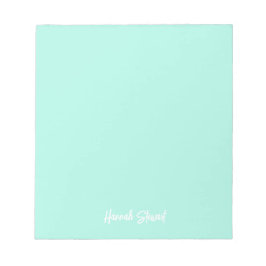 Stijlvolle en trendy Mint Green Minimalist Girly Notitieblok