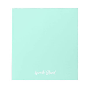 Stijlvolle en trendy Mint Green Minimalist Girly Notitieblok