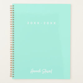 Stijlvolle en trendy Mint Green Minimalist Girly Planner