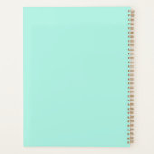Stijlvolle en trendy Mint Green Minimalist Girly Planner (Achterkant)