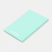 Stijlvolle en trendy mintgroene minimalistische me post-it® notes (Schuin)