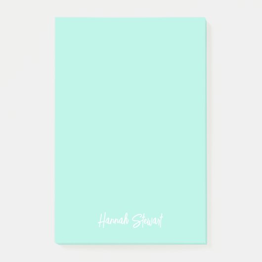 Stijlvolle en trendy mintgroene minimalistische me post-it® notes (Voorkant)