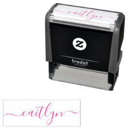 Stijlvolle en trendy roze minimalistische meisje  zelfinktende stempel