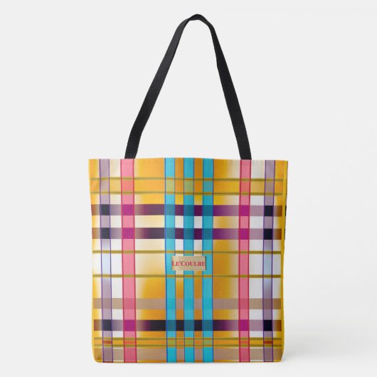 Stijlvolle en trendy Summer Plaid Wexford Tote Bag (Voorkant)