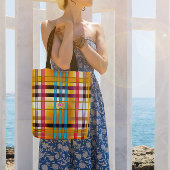 Stijlvolle en trendy Summer Plaid Wexford Tote Bag