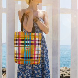 Stijlvolle en trendy Summer Plaid Wexford Tote Bag