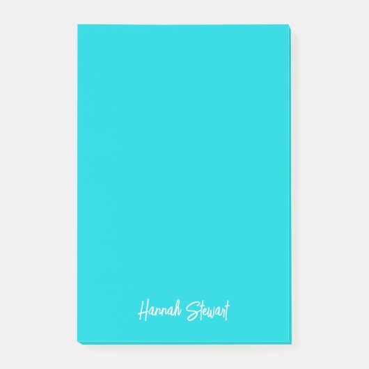 Stijlvolle en trendy turquoise minimalistische mei post-it® notes (Voorkant)