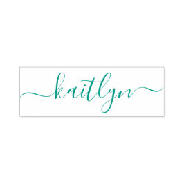 Stijlvolle en trendy turquoise minimalistische mei  zelfinktende stempel