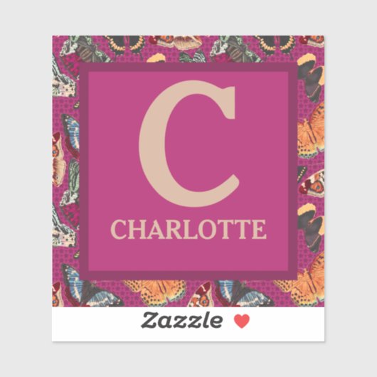 Stijlvolle en unieke Paarse  vlinder Sticker (Vel)