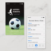 Stijlvolle en unieke Voetbal coach Voetbal Instruc Visitekaartje (Voorkant / Achterkant)