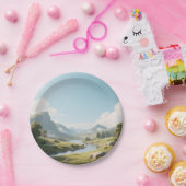 Stijlvolle en verfijnde gerechten papieren bordje (Feest)