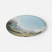 Stijlvolle en verfijnde gerechten papieren bordje (Gekanteld)