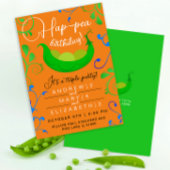 Stijlvolle erwten in een pod Oranje drieling joint Kaart