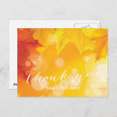 Stijlvolle esdoorn verlaat herfstbruiloft Bedankt Briefkaart (Voorkant / Achterkant)