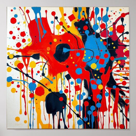 Stijlvolle esthetische abstracte kunst waterkleurp poster (Voorkant)