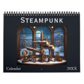 Stijlvolle esthetische retro Cool Cogs Gears Steam Kalender (Hoes)