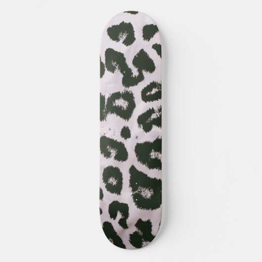 Stijlvolle esthetische zwart witte dierenprint persoonlijk skateboard (Voorkant)