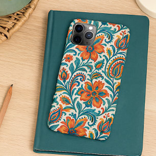 Stijlvolle Etnische Kleurrijke Paisley Bloemmotief iPhone 16 Pro Max Hoesje