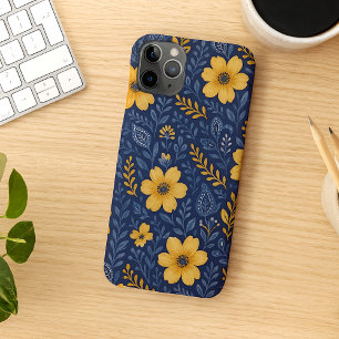 Stijlvolle Etnische Mediterrane Bloem Kunst Patroo Case-Mate iPhone Case