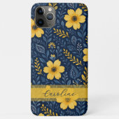 Stijlvolle etnische mediterrane bloemenkunstpatroo Case-Mate iPhone case (Achterkant)