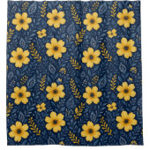 Stijlvolle etnische mediterrane bloemenkunstpatroo douchegordijn (Voorkant)