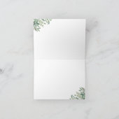 Stijlvolle eucalyptus bladeren dank u bedankkaart (Binnen)