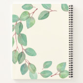 Stijlvolle Eucalyptus Waterverf - Aangepaste dankb Notitieboek (Achterkant)