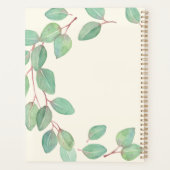 Stijlvolle Eucalyptus Waterverf Custom Name 2025 Planner (Achterkant)