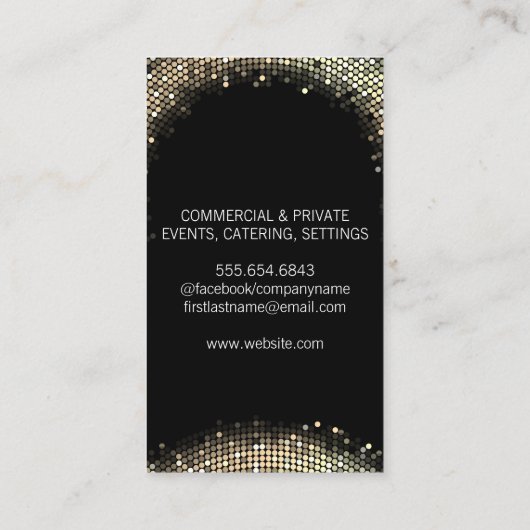 Stijlvolle evenementenplanner visitekaartje (Achterkant)