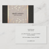 Stijlvolle Event Planner Chic Gold Confetti Linnen Visitekaartje (Voorkant / Achterkant)