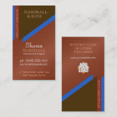 Stijlvolle Executive Corporate Earthy Damask Visitekaartje (Voorkant / Achterkant)