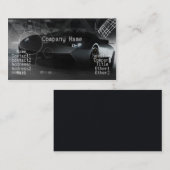 Stijlvolle exotische auto in zwart visitekaartje (Voorkant / Achterkant)