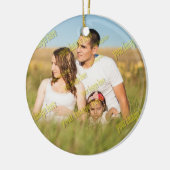 Stijlvolle Fab Photo Collage Cool Family Keramisch Ornament (Links)