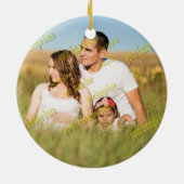 Stijlvolle Fab Photo Collage Cool Family Keramisch Ornament (Achterkant)