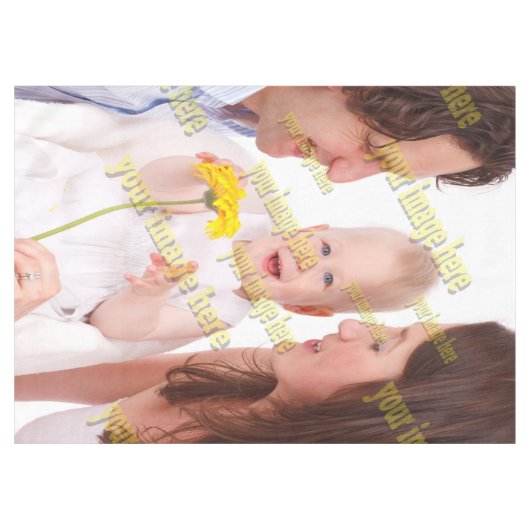 Stijlvolle Fab Photo Collage Cool Family Tafelkleed (Voorkant (Horizontaal))