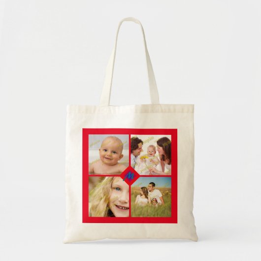 Stijlvolle Fab Photo Collage Cool Family Tote Bag (Voorkant)