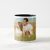 Stijlvolle Fab Photo Collage Cool Family Tweekleurige Koffiemok (Center)