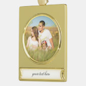 Stijlvolle Fab Photo Collage Cool Family Verguld Banner Ornament (Links)